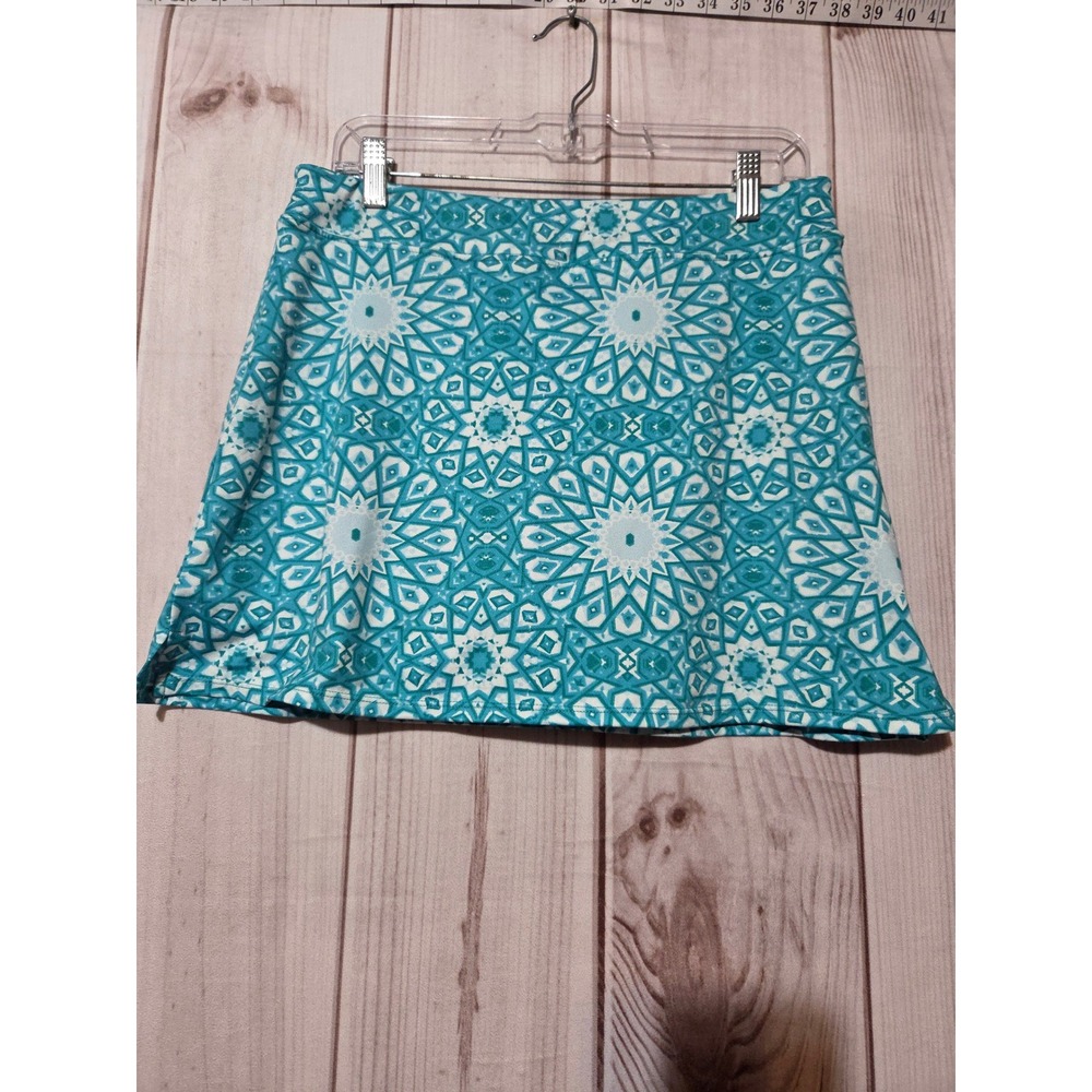 Tranquility Colorado Clothing Teal Mandala Geometric Active Skort Skirt Medium